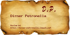 Dirner Petronella névjegykártya